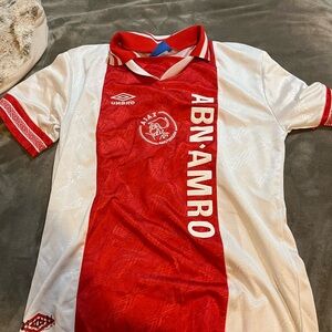 Umbro Ajax Red and White Soccer Jersey